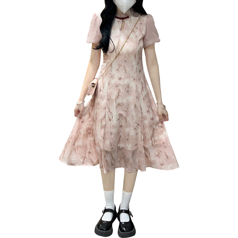 New Chinese Style Improved Qipao Dress Women's Long Skirt 2024 Summer - Image 5