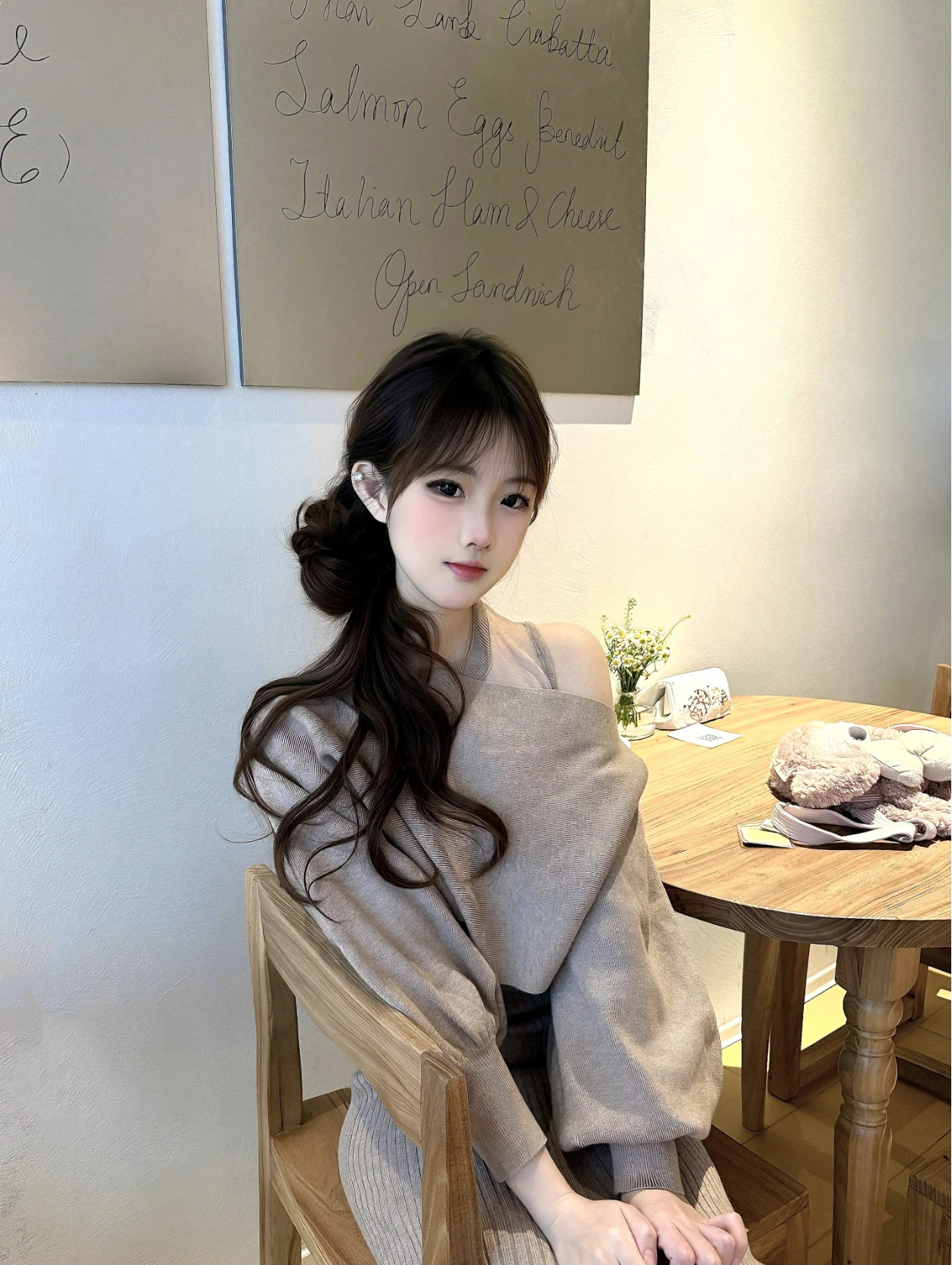 Sweet Narcissus Ginza Muse Japanese Style Tie Blouse Sleeveless Vest Knit Dress Two Piece Set - Image 3