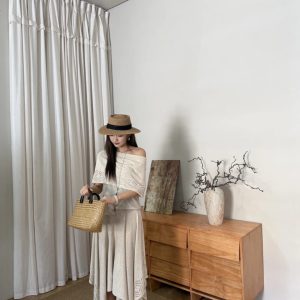 Women's Off-Shoulder Jacquard Knit Top and Irregular Skirt Set