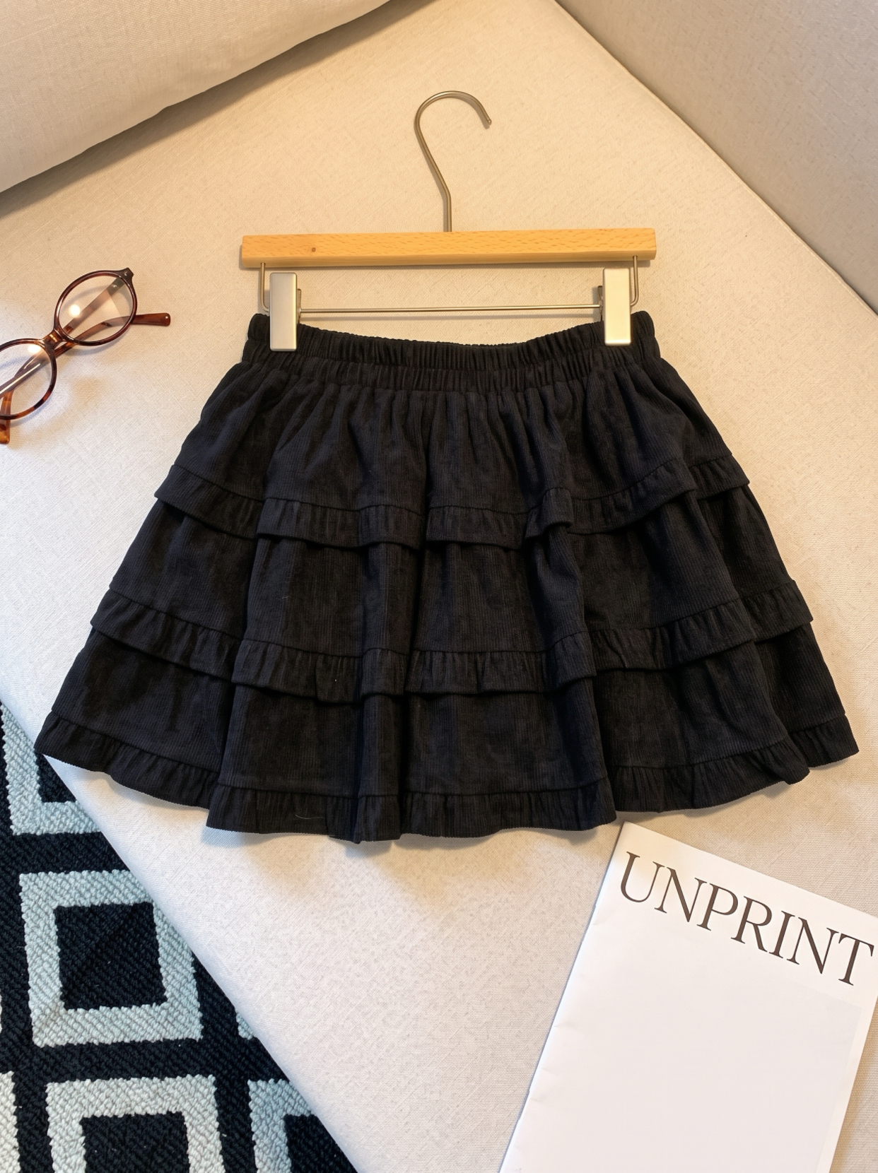 Sweet Ruffled Tiered Mini Skirt for Women High Waist Loose Fit Early Autumn - Image 4